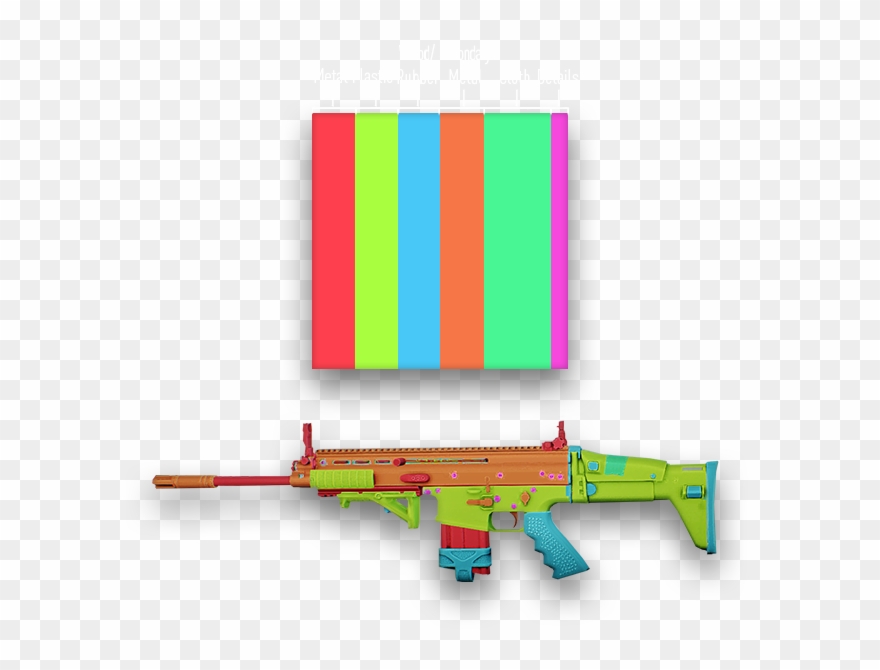 These Six Materials Are Controlled By The Base Gradient - Payday 2 Skin Template Clipart