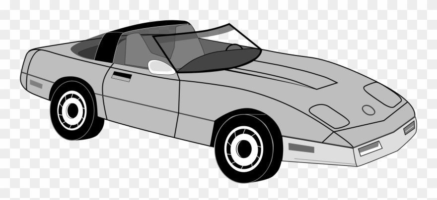 Big Image - Cartoon Corvette Clipart