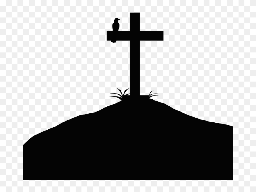 Summit Cross, Silhouette, Summit, Bird, Grass, Sun - Cross On Mountain Silhouette Clipart