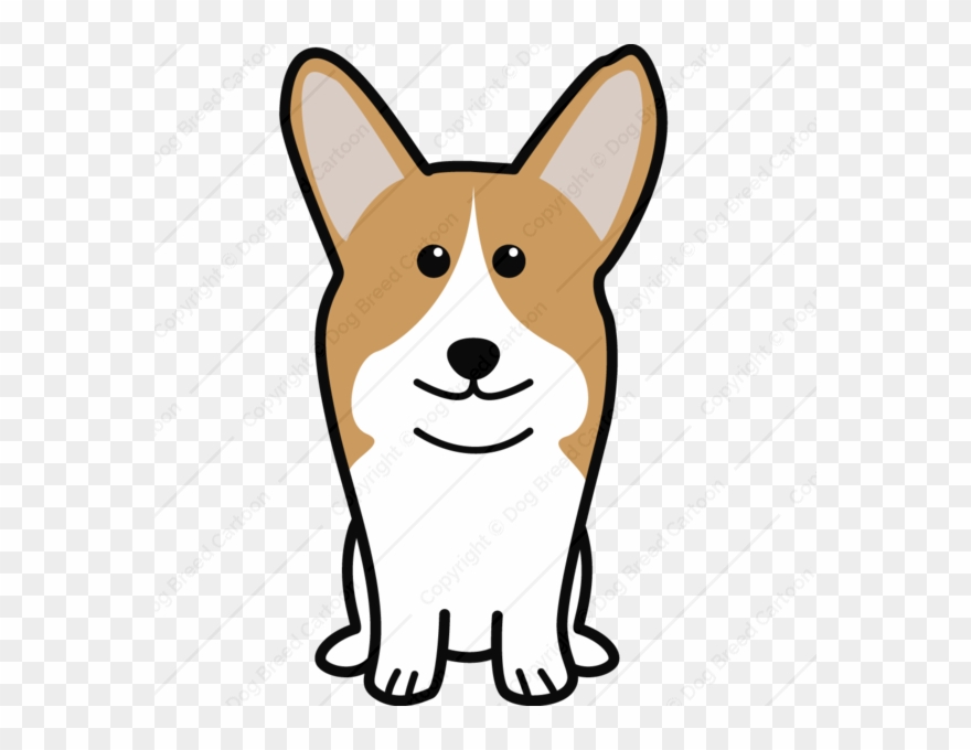 Picture Transparent Stock Pembroke Welsh Cartoon Design - Cardigan Welsh Corgi Dog Cartoon Tote Bag, Adult Unisex, Clipart