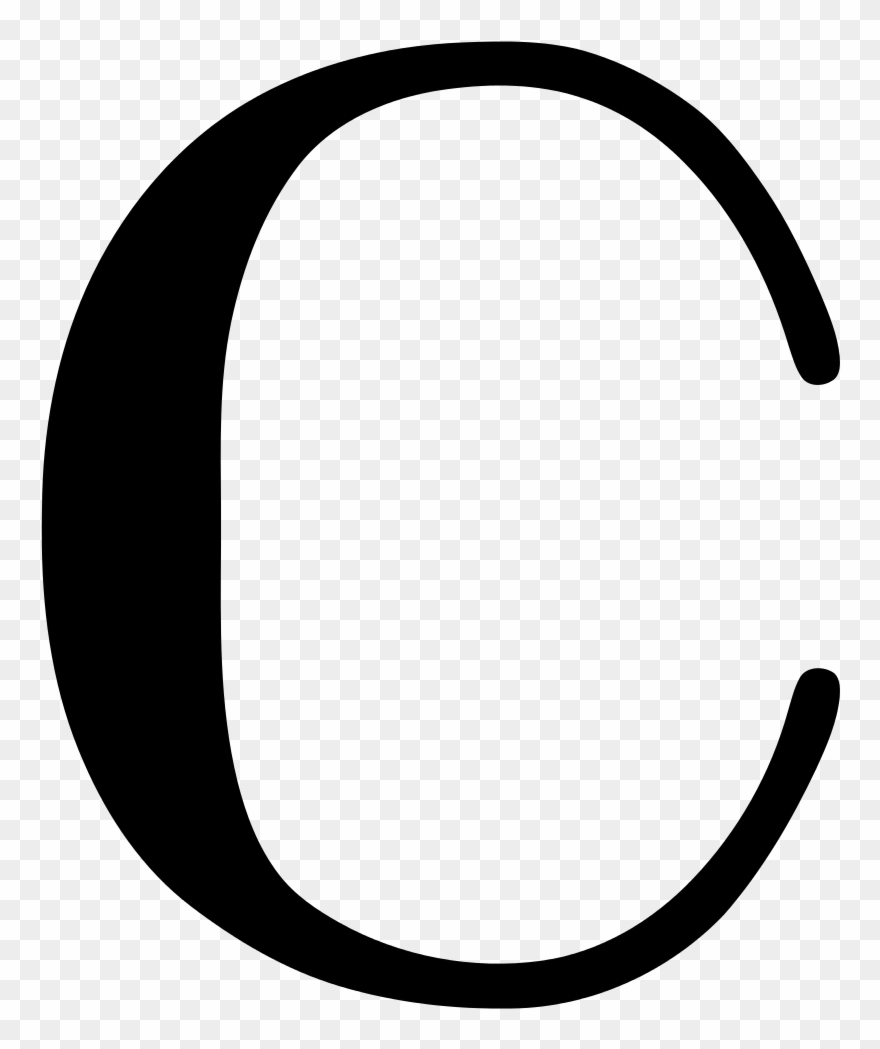 Mensural Time Signature 4 - Letter C Clipart - Png Download