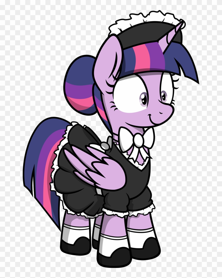 Maid Drawing Simple - Smiling Twilight Sparkle Vector Clipart