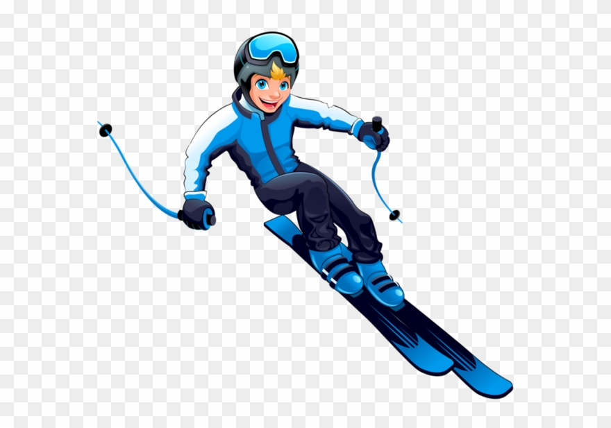 Physical Education - Cartoon Ski Clipart