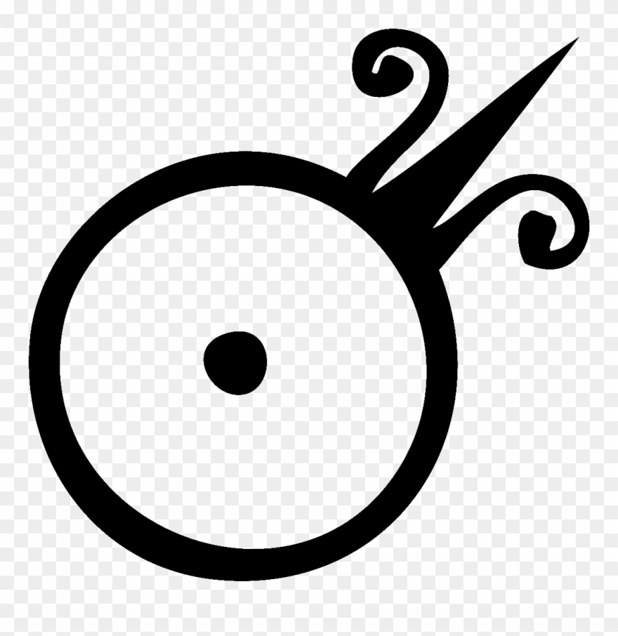 Gold Gold-sun - Alchemy Symbol For Obsidian Clipart