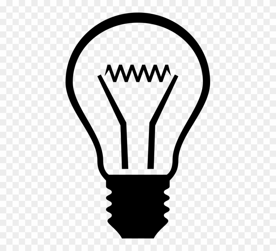Bulb, Idea, Incandescent, Lamp, Light - Light Bulb Clip Art - Png Download