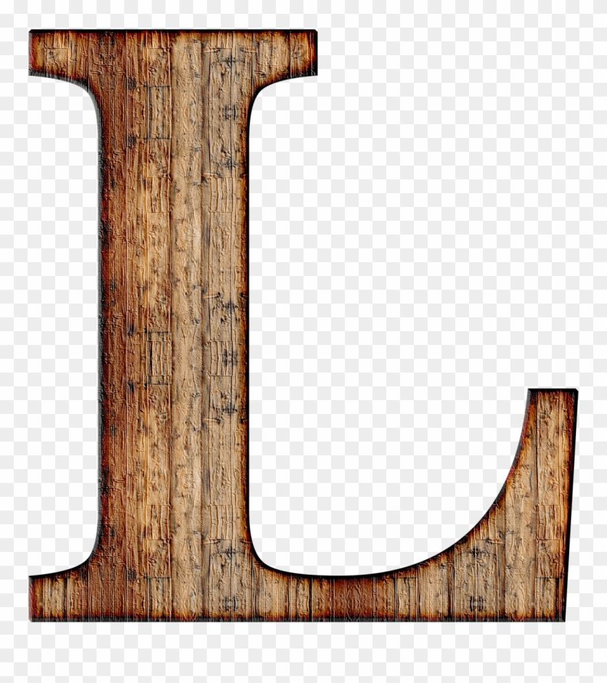 Wooden Capital Letter L - Letter L In Wood Clipart