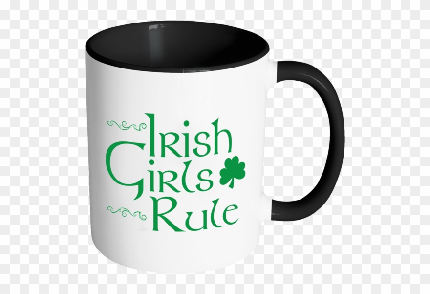 Irish Girls Rule Color Accent Coffee Mug - Accent Mug Clipart