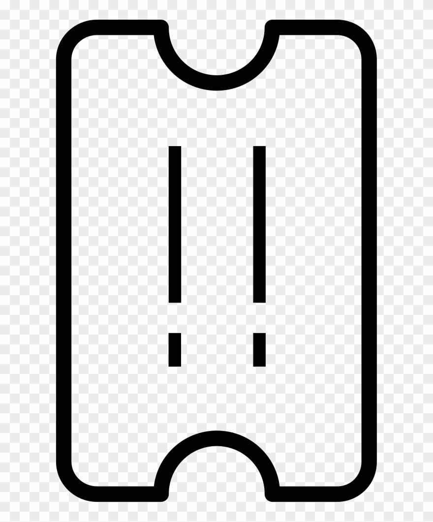 Ticket Svg Drawing - Mobile Phone Clipart