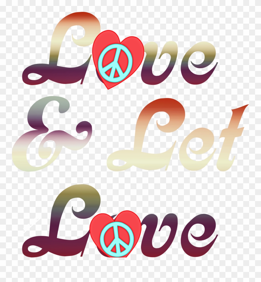 L☮ve & Let L☮ve/jlb Hippie Art, Hippie Chick, - Greeting Card Clipart
