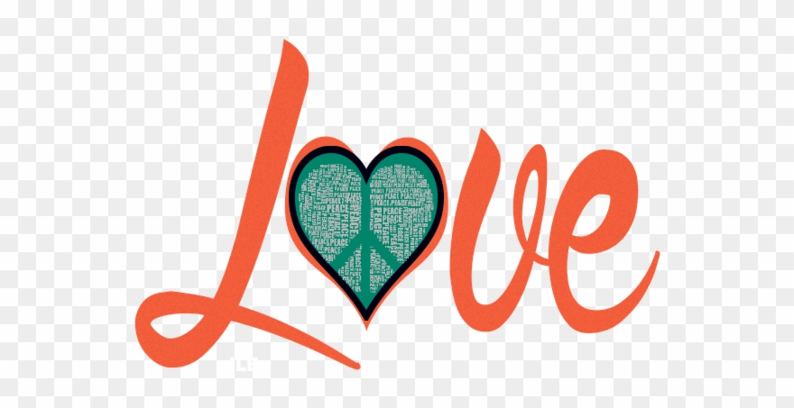 L☮ve/jlb Hippie Love, Hippie Art, Achieve Your Goals, - Print On Canvas: Valentine Love : 12x12in Clipart