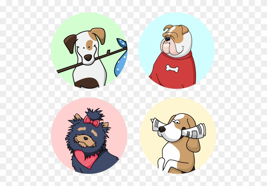 Dog Avatars Pack - Yorkie With Pink Bow Dog Puppy Cartoon Drawing Apple Clipart