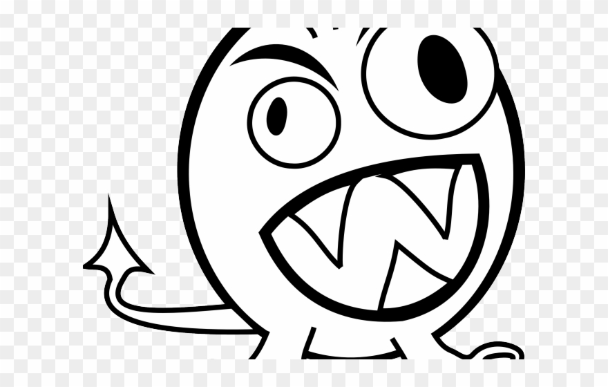 Hippopotamus Clipart Angry - Halloween Monster Clipart Black And White - Png Download