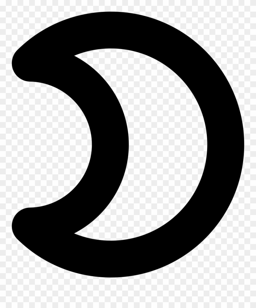 Moon Phase Gross Outline Symbol Comments - Symbol Clipart