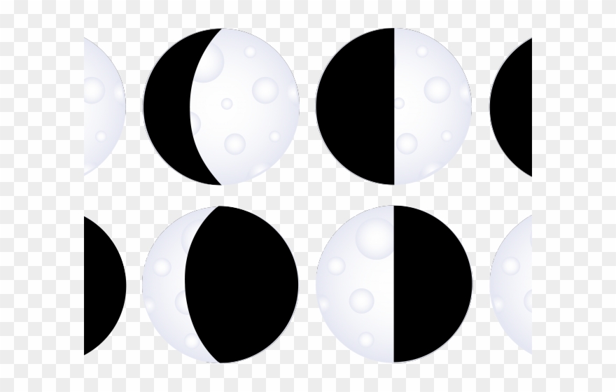 Moon Phases Cliparts - Circle - Png Download