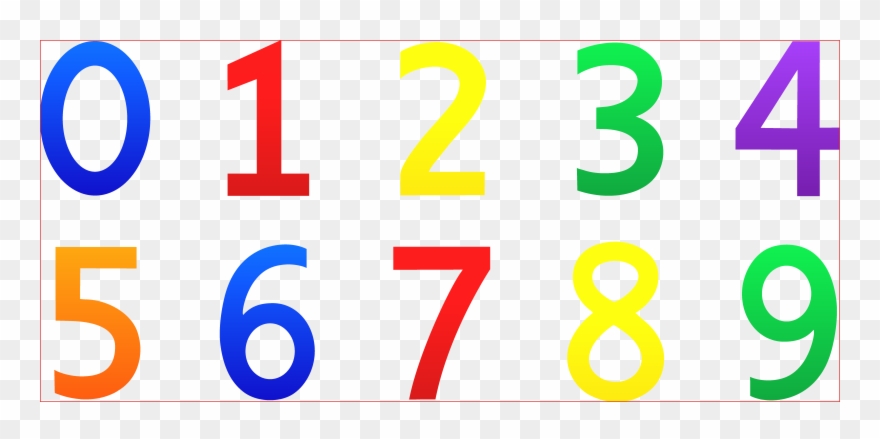 Numbers 20clipart 20for 20kids - Numbers 0 To 9 - Png Download