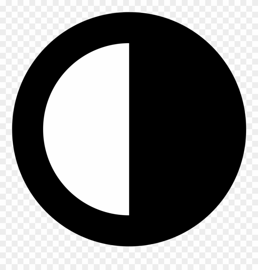 Nycs Ssi Allexceptrush - Circulo Mitad Blanco Y Mitad Negro Clipart