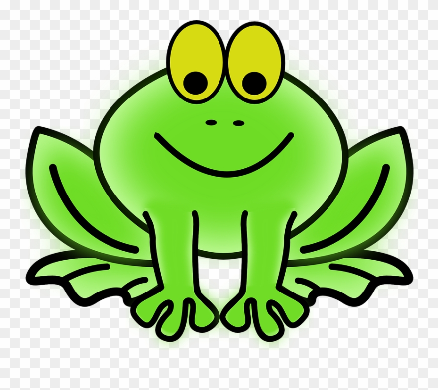Frog Clip Art Border - Frog Clipart Black And White - Png Download