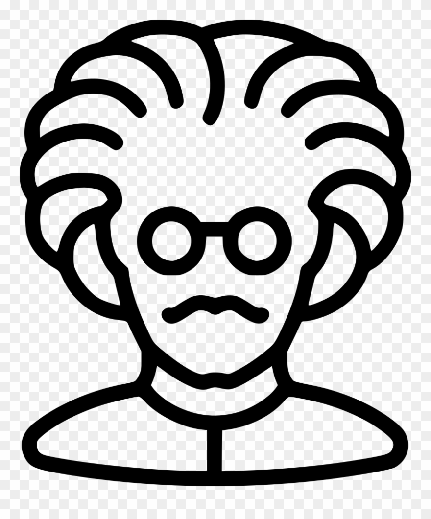 Einstein Clipart Svg - White Icon Einstein Png Transparent Png