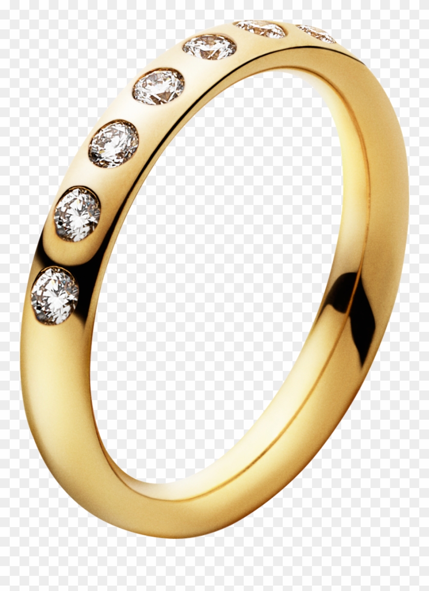 Ring Clipart Gold Necklace - Georg Jensen Magic Ring, 5 Brilliants - Png Download