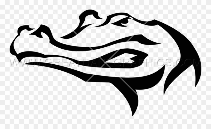Image Library Download Head Production Ready Artwork - Alligator Head Stencil Clipart