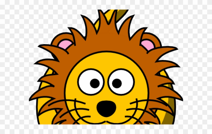 Golden Clipart Animated - Lion Head Clipart Png Transparent Png