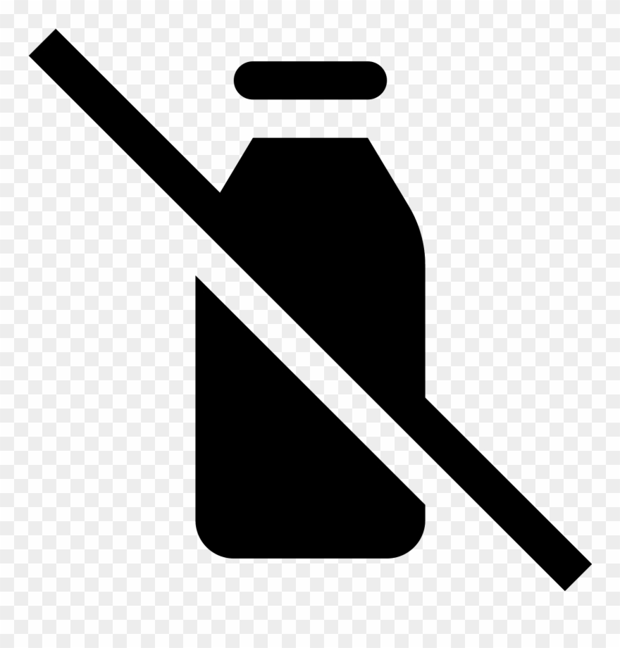 Niente Latte Icon - Glass Bottle Clipart