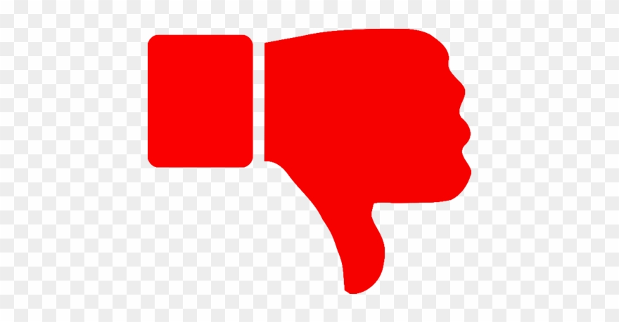 Thumbs Down Bad Review - Red Thumbs Down Png Clipart