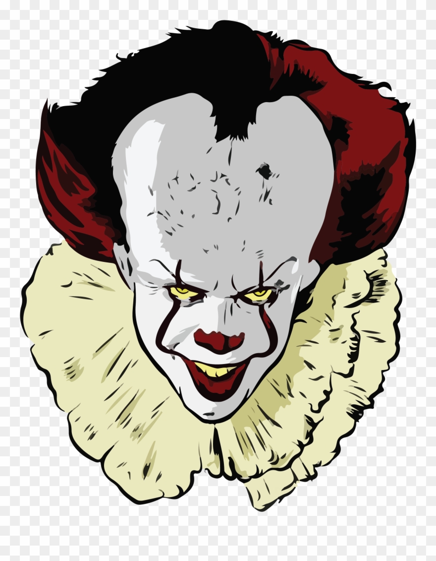 Halloween Horror Pack Artboards-02 - Pennywise Black And White Clipart