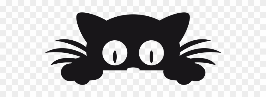 Sticker Chat Caché - Sticker Chat Pour Voiture Clipart