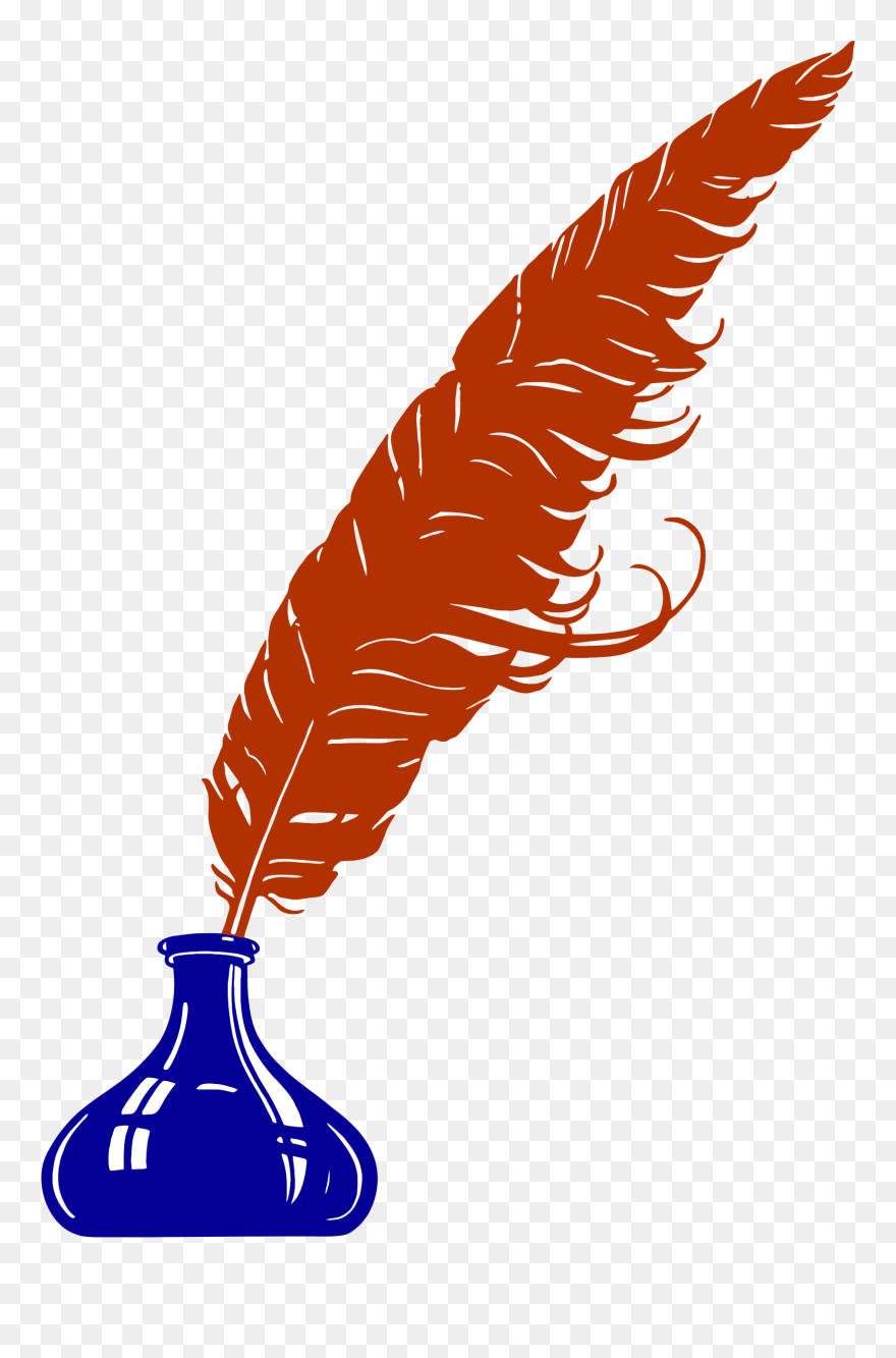 Paper Quill Inkwell Pens Feather - Quill Clipart - Png Download