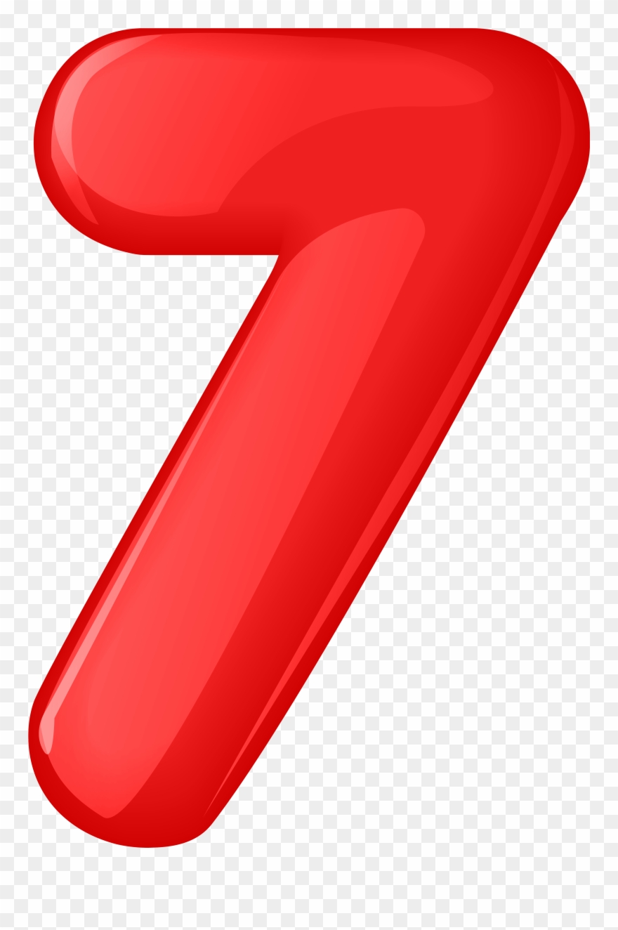 Red Number Seven Transparent Png Clip Artu200b Gallery - Portable Network Graphics