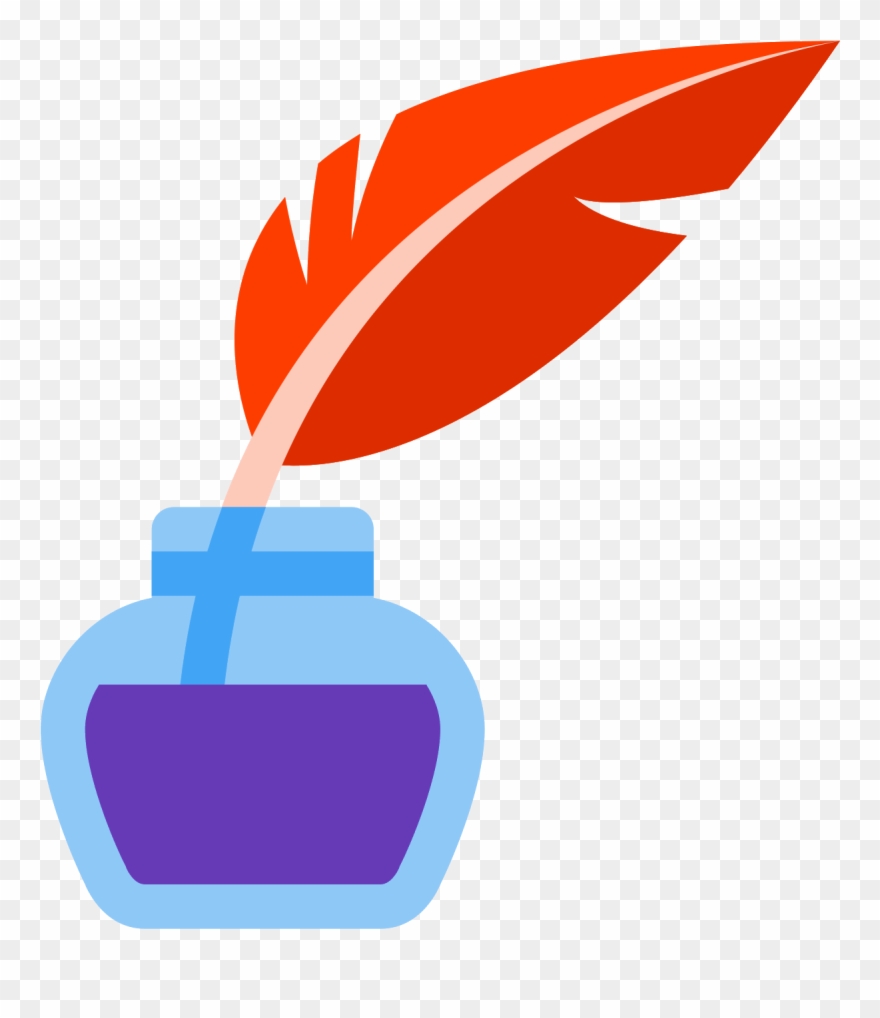 Quill With Ink Icon - Poetry Icon Logo Clipart