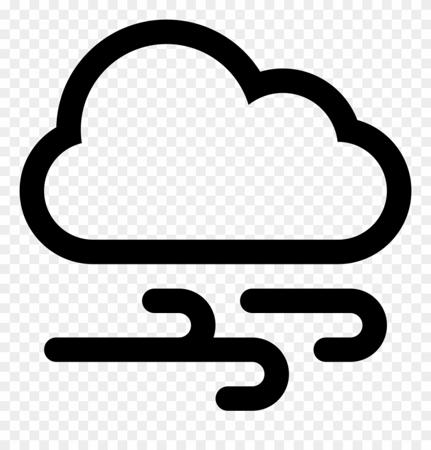 Windy Day With Cloud Comments - Iconos Nubes Y Viento Clipart