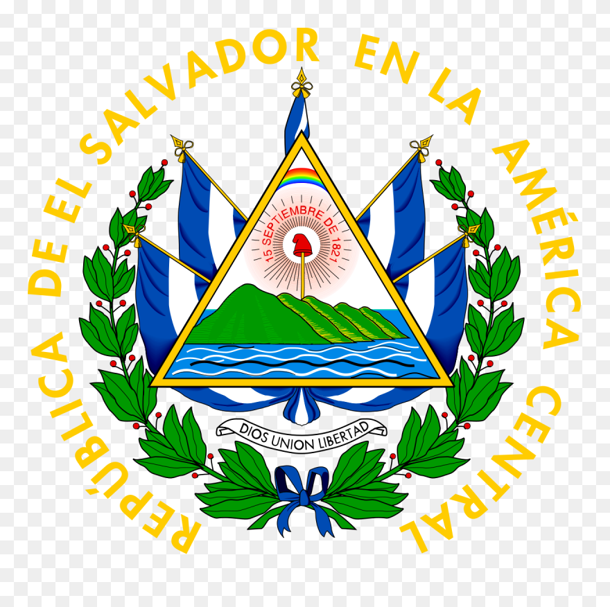 Coat Of Arms Of El Salvador - El Salvador Flag Clipart