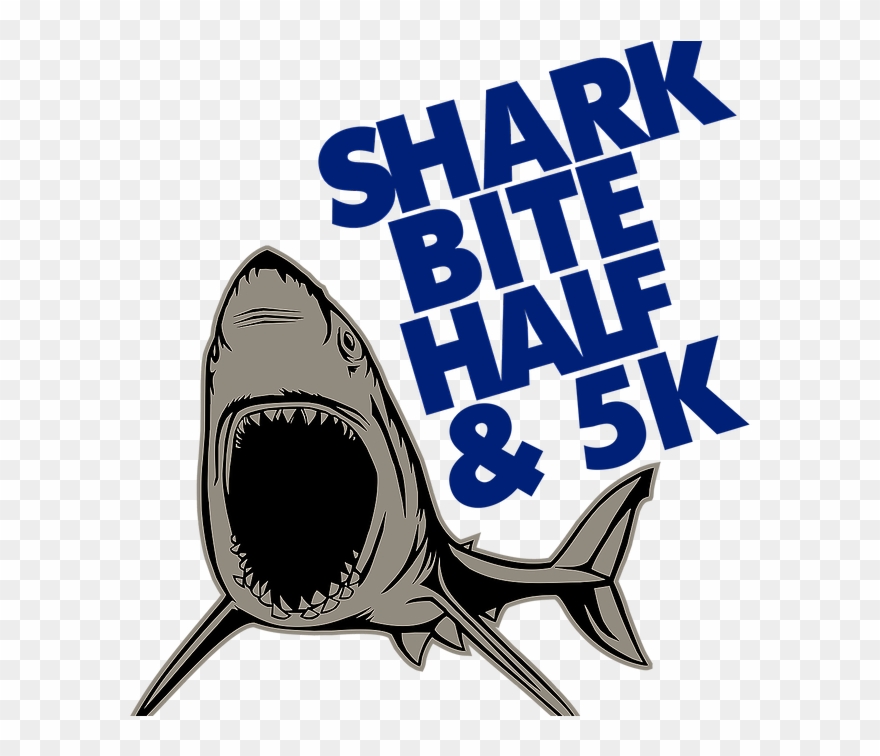 Shark Bite Half Marathon & 5k - Shark Bite Half Marathon & 5k Clipart