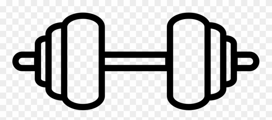 Clip Art Dumbbells Outline Svg Png Icon Free Download - Dumbbell Outline Icon Png Transparent Png