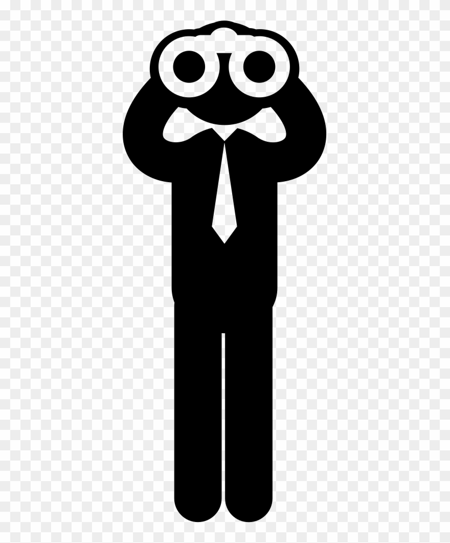 Jpg Free Stock Standing Business Man Looking Through - Looking For Icon Png Clipart