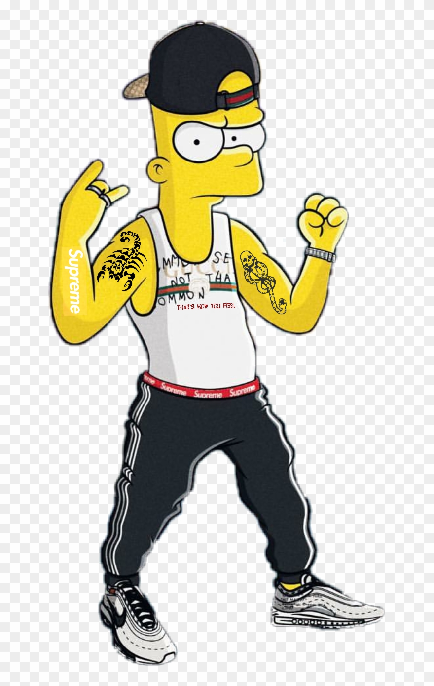 Report Abuse - Bart Simpson Supreme Png Clipart