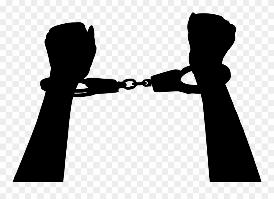 Handcuffs Crime Clip Art Fashion Accessory Neck - Hands In Handcuffs Png Transparent Png
