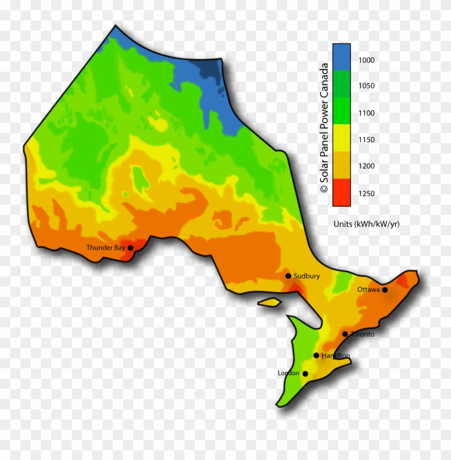 Annual Average Energy Production Potential For A Solar - Atlas Clipart