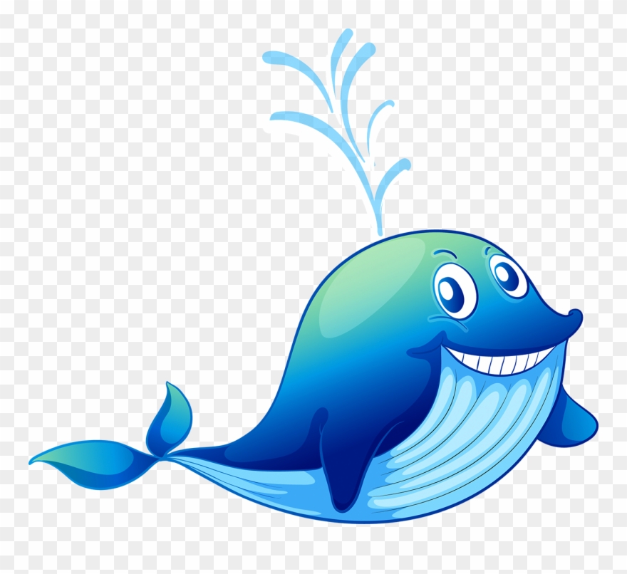 Whale Clipart Water Splash - Illustration - Png Download