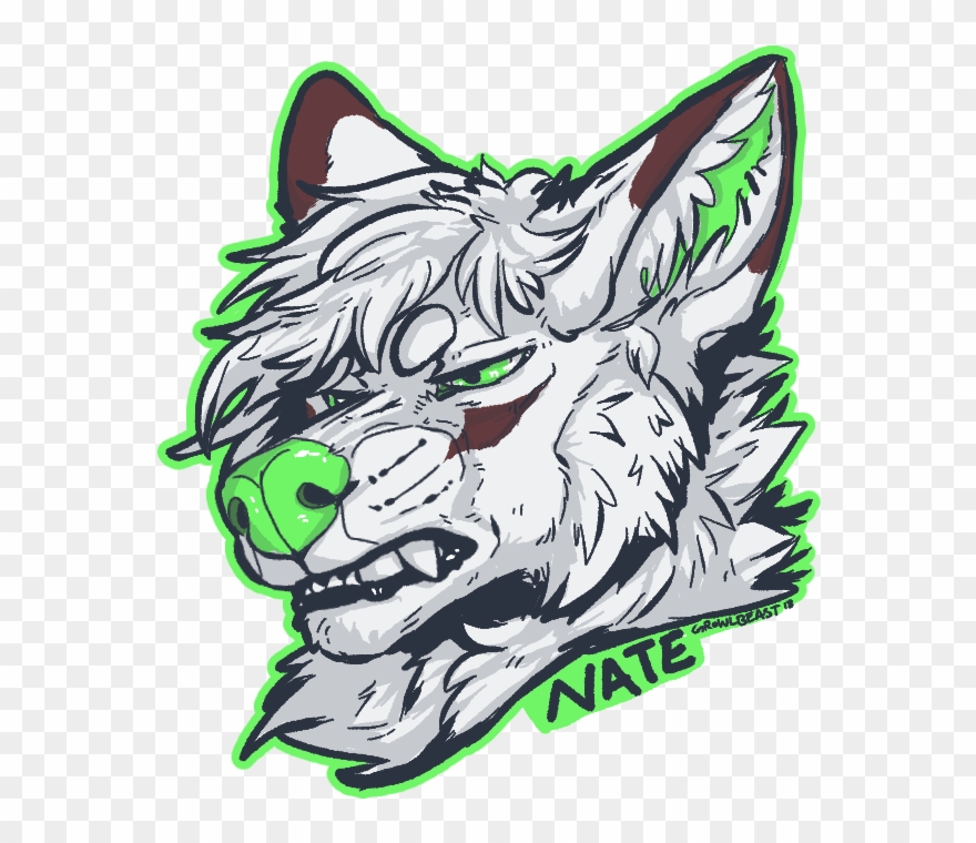 Snarky Wolf Face- By Tape {nma} - Wolf Clipart