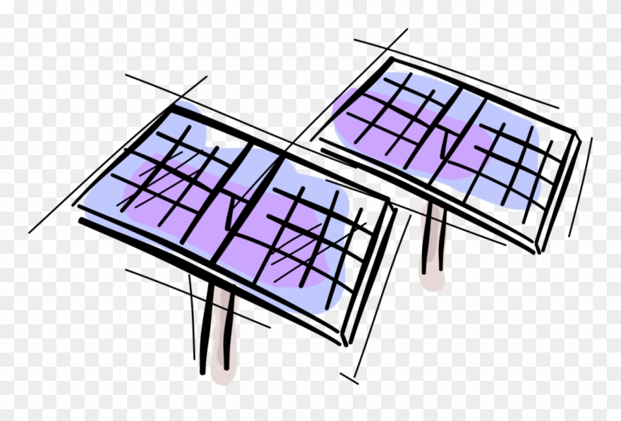 Vector Illustration Of Renewable Energy Solar Photovoltaic - Solar Panel Clipart