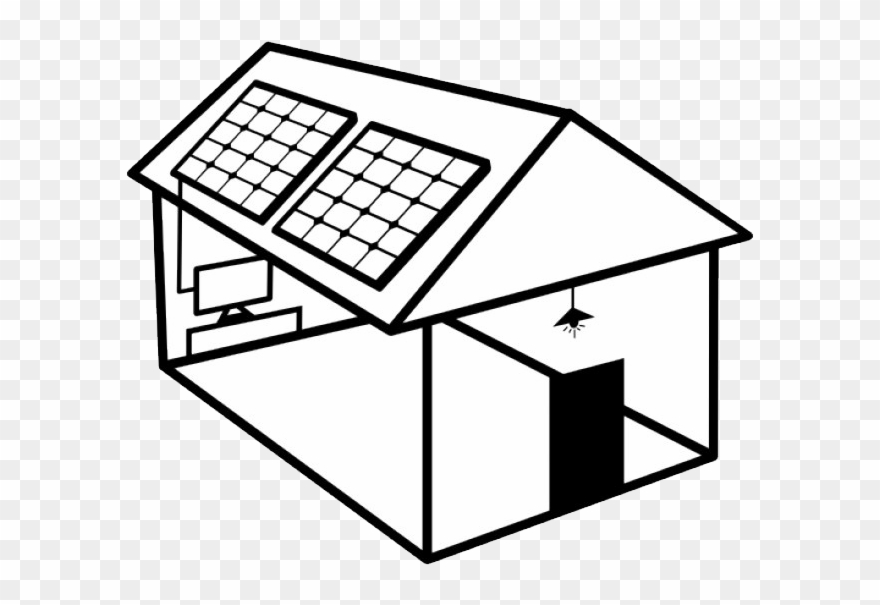 Solar Systems - Casas Con Paneles Solares Para Colorear Clipart