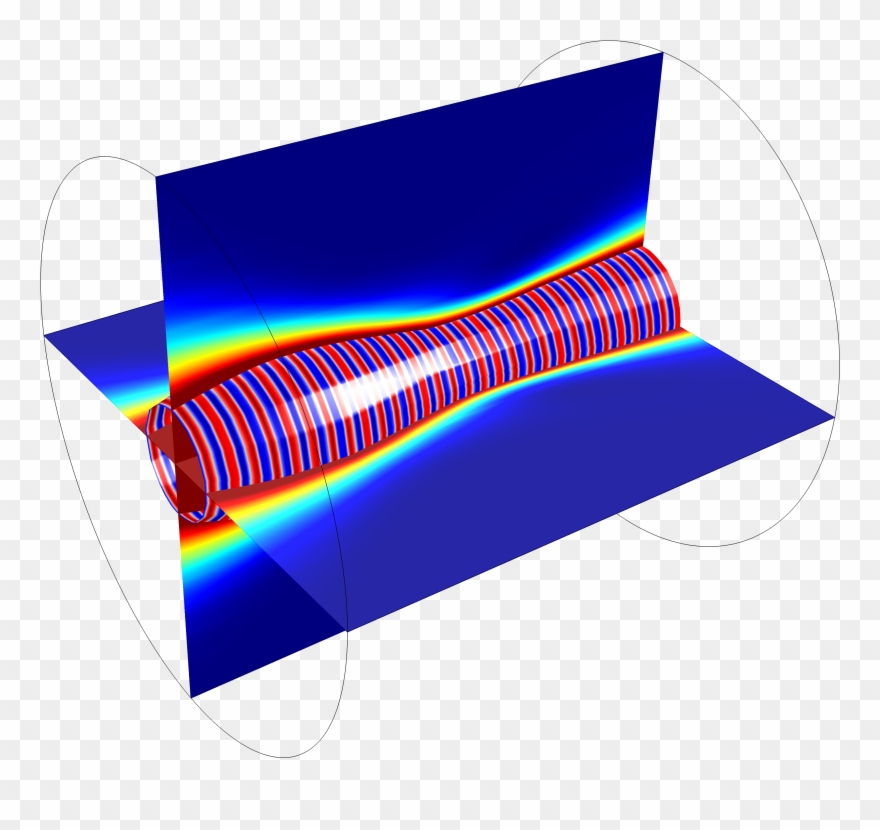 Self-focusing Simulation Results 1 - Fiber Optics Comsol Clipart