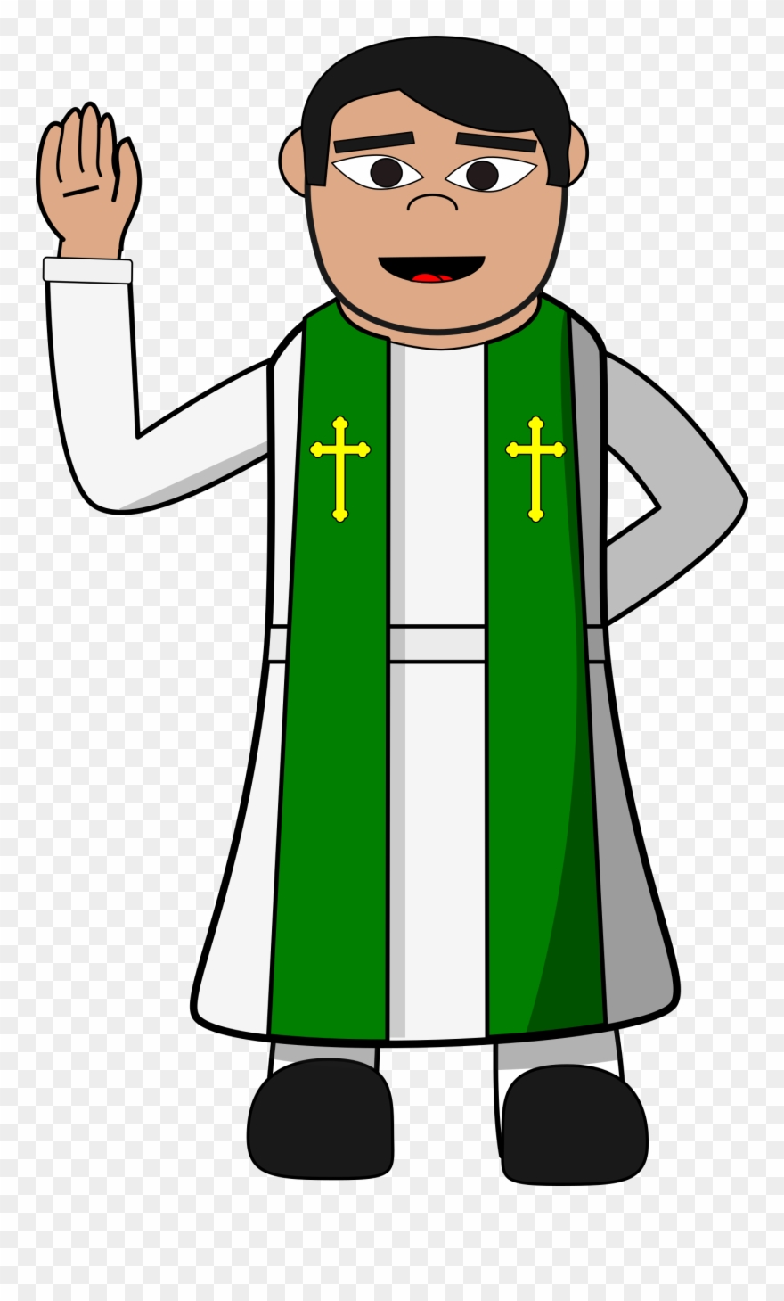 Following The Verbal Announcement, We Would Like To - Clipart Picture Of Priest - Png Download