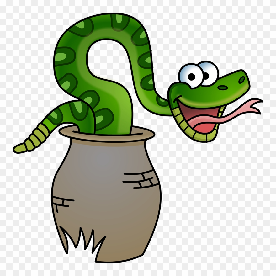 Snake In A Basket - Clip Art - Png Download