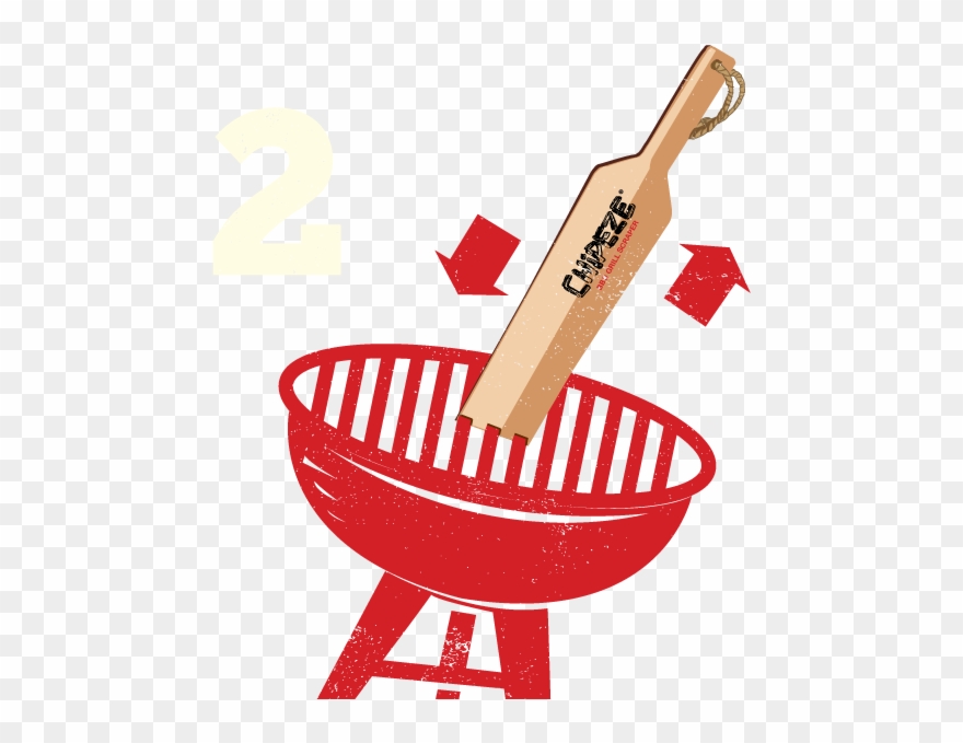 Slide Your Chipeze Wooden Bbq Scraper Back & Forth Clipart