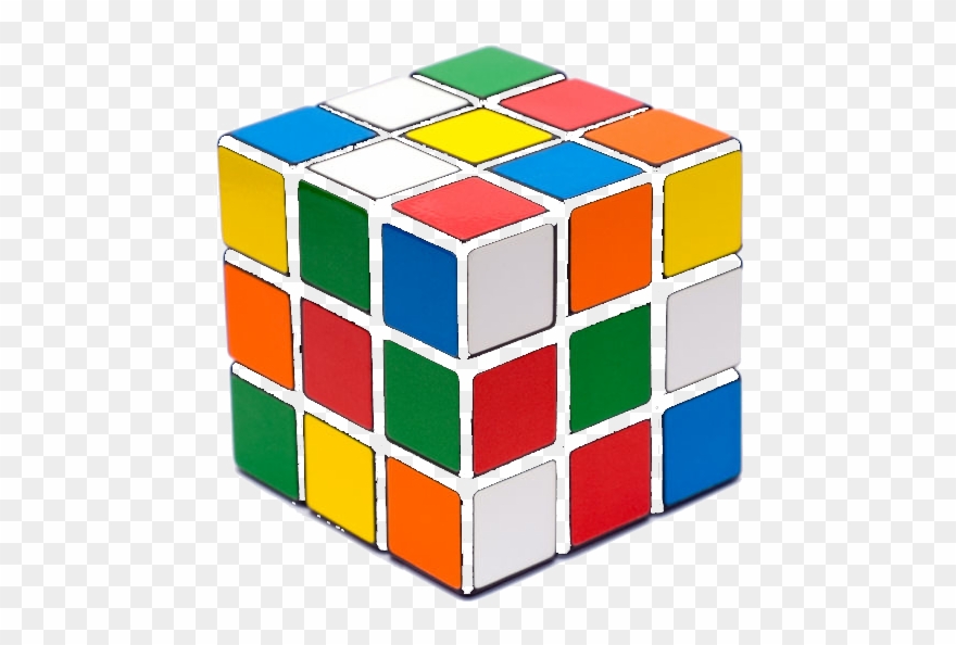 The Squares Were Then Edited, Resized And Angled Accordingly - Rubik Icon Minimalist Clipart