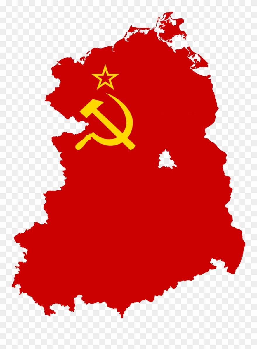 Open - East Germany Flag Map Clipart